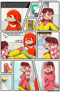 8 muses comic Knuckles And Lara-Le's Shower image 2 
