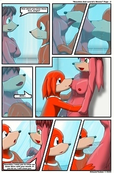 8 muses comic Knuckles And Lara-Le's Shower image 3 